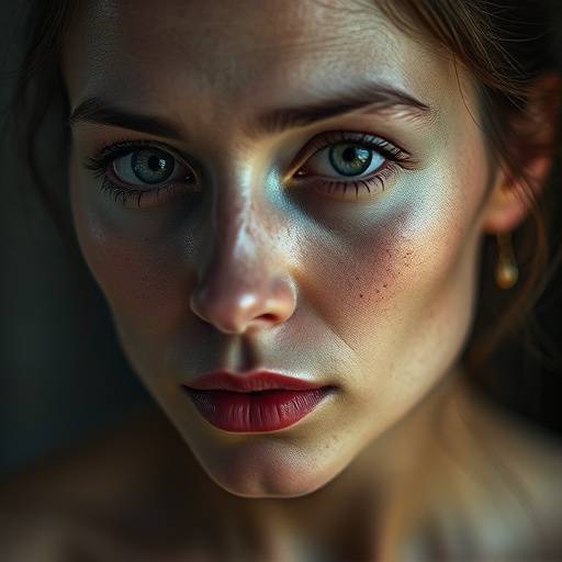 Imagem original de um retrato com pequenas imperfeiäões na pele.